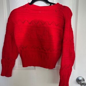 Zara Vibrant Red Knit Sweater